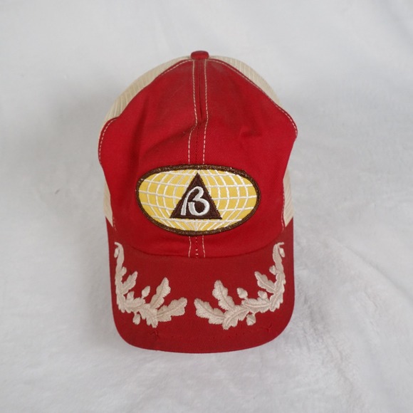 Vintage K-Products Inc. Red Trucker Hat Mesh Baseball Cap Snapback Iowa Made - Picture 2 of 5
